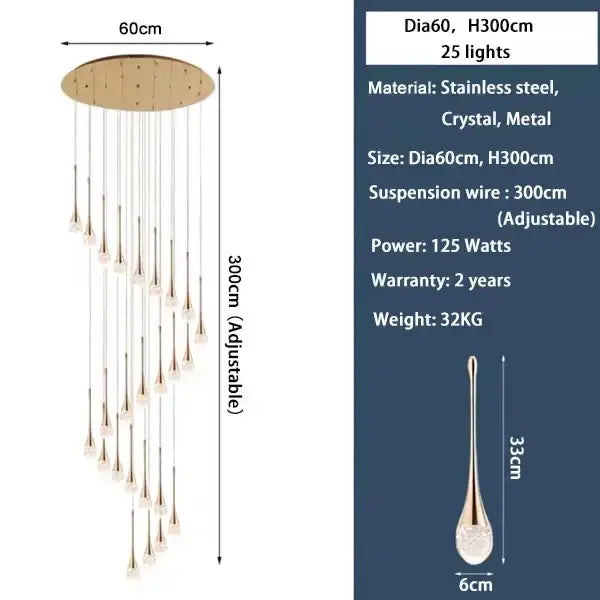 Modern gold crystal bubble chandelier with circular stainless steel top and 25 crystal bubble pendant lights decorbites crystal bubble