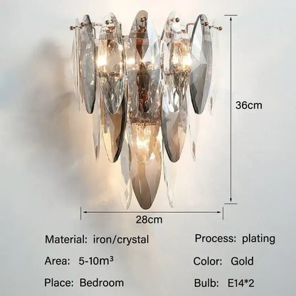 Modern gold crystal ceiling chandelier with gold-plated iron and cascading faceted teardrop crystals for living room decorbites crystal ceiling