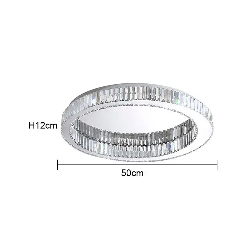 Modern gold crystal circle chandelier with sleek chrome finish and faceted crystal accents for elegant living room decorbites crystal circle