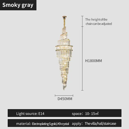 Modern gold crystal hollow chandelier with tiered clear crystals and gold metalwork for elegant living room decorbites crystal hollow