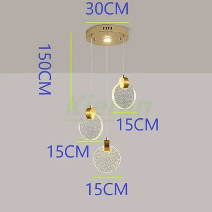 Modern gold crystal led chandelier with three spherical textured glass shades and brass accents for dining room decorbites crystal led