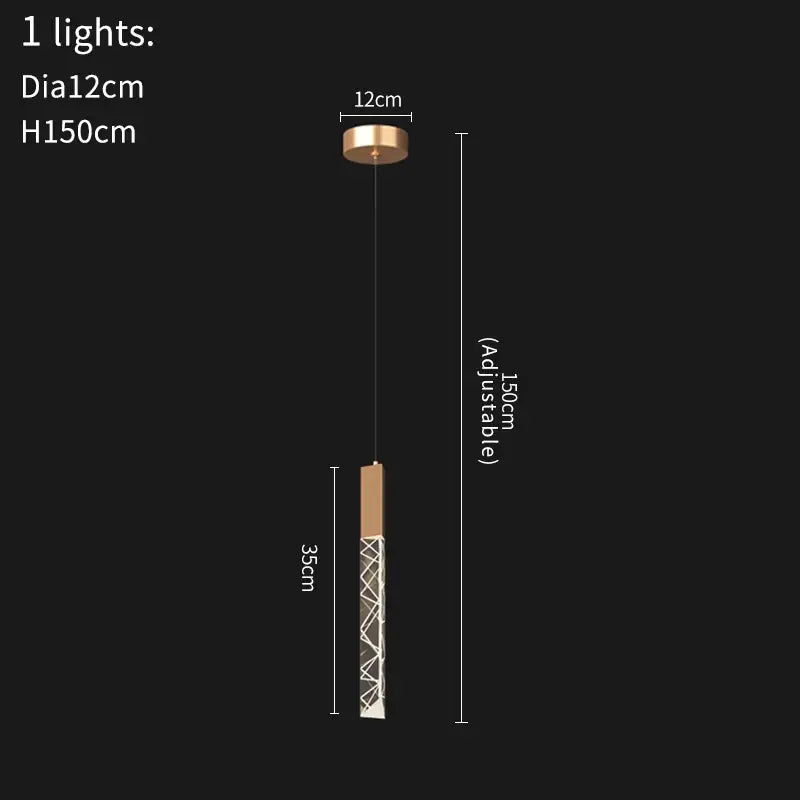 A modern gold crystal led chandelier living room pendant light with brass mount and adjustable geometric lattice glass body decorbites crystal led