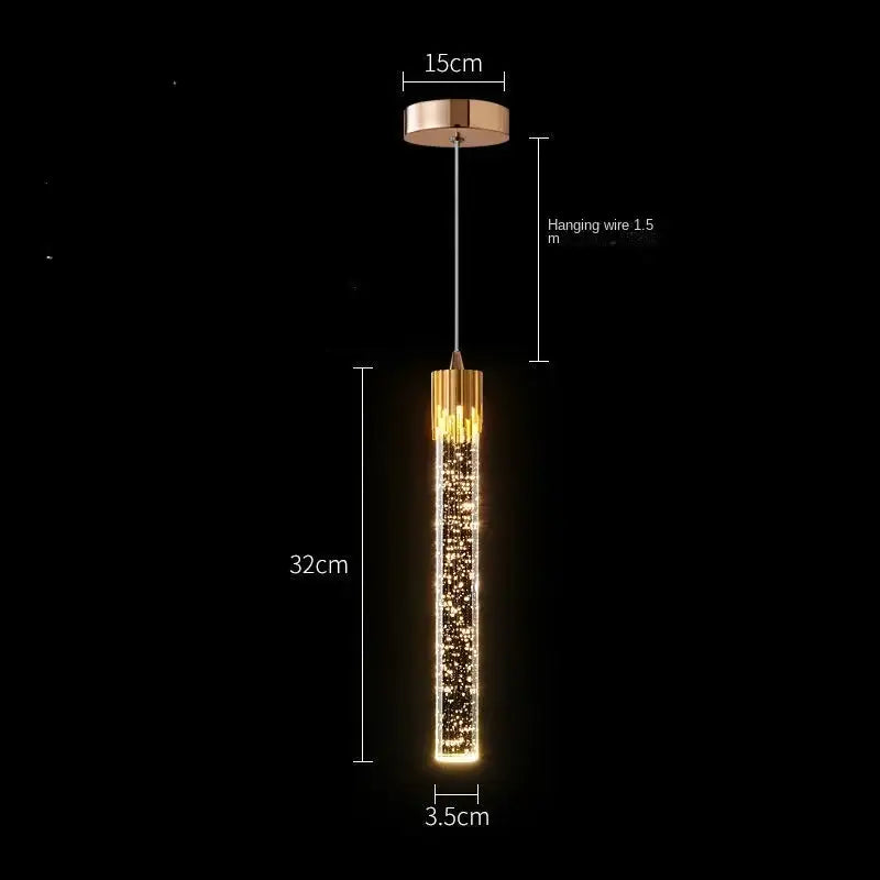 Modern gold crystal led pendant light with a sleek metallic finish and sparkling illuminated interior for living room decorbites crystal led