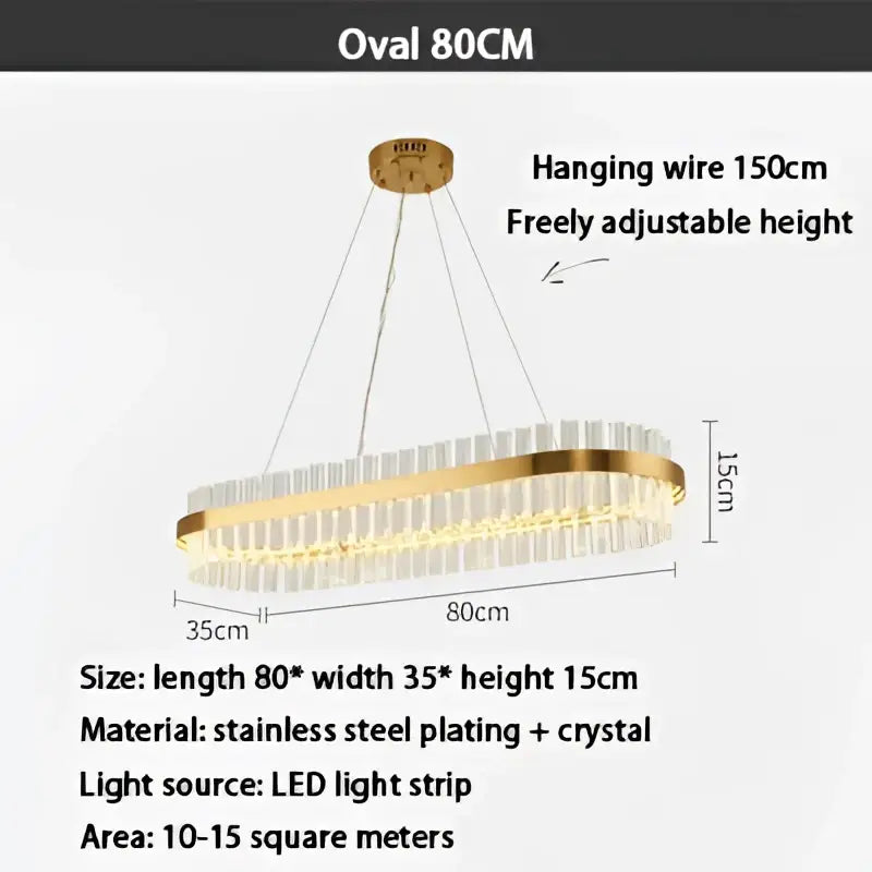 Modern gold crystal led ring chandelier with stainless steel frame and hanging crystals for dining room decorbites crystal led