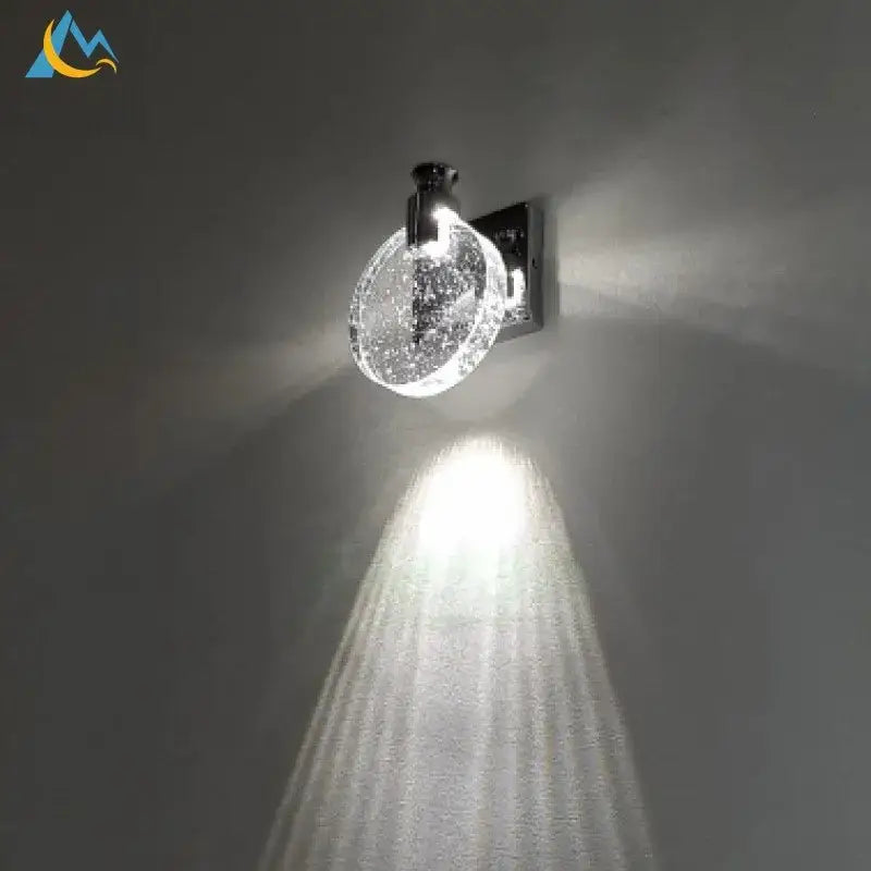 Modern gold crystal led wall lamp featuring a clear crackled glass globe and sleek black metal bracket for decorbites crystal led wall decor