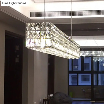 Modern gold crystal pendant chandelier with faceted glass panels for kitchen island available in 110v-120v and 220v-240v