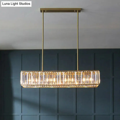 DecorBites™ modern style gold crystal light fixture with tri-prism clear crystals for 110v-120v ceiling installation