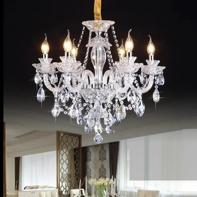 Modern gold decorbites crystal chandeliers with multiple arms and teardrop crystals for elegant home decor lighting
