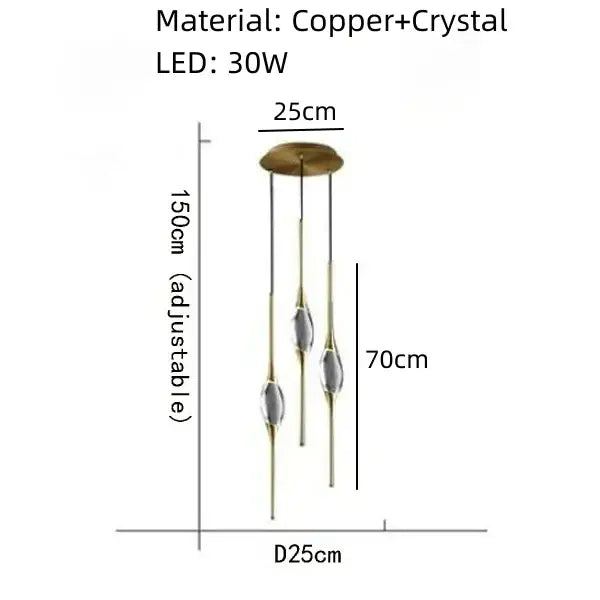 Modern gold crystal wall sconce with three teardrop copper and crystal elements for elegant bedroom decorbites crystal wall sconce