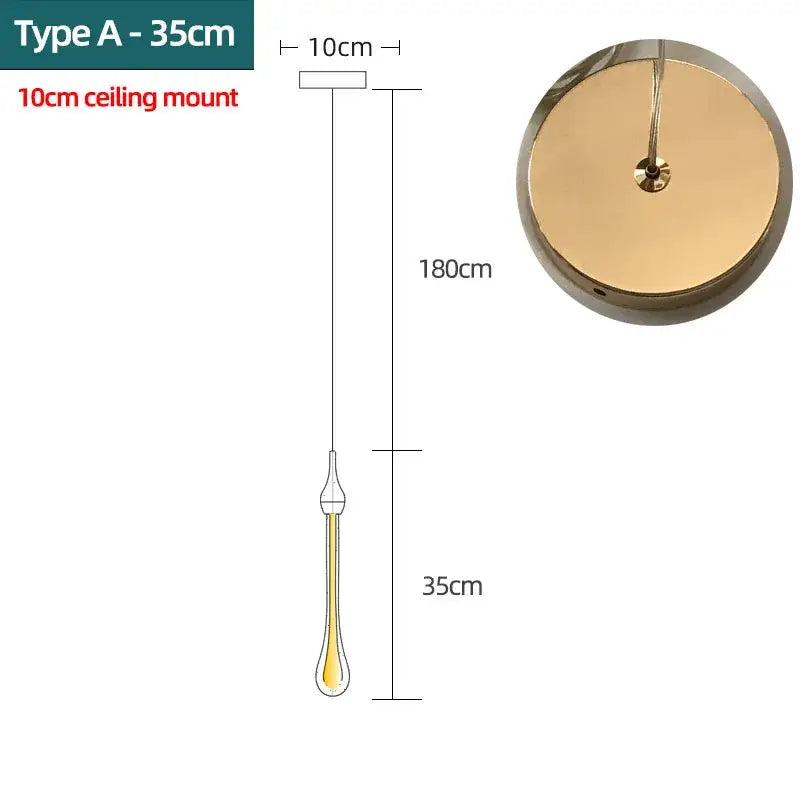 Modern gold crystal water drop chandelier with sleek teardrop glass bulb and polished metal ceiling mount for bedroom decorbites crystal water