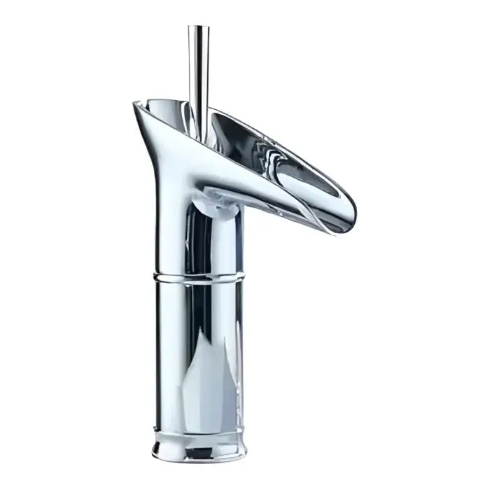 Modern gold crystal wine glass basin faucet with chrome finish and bamboo-inspired waterfall spout for bathroom decorbites crystal wine design
