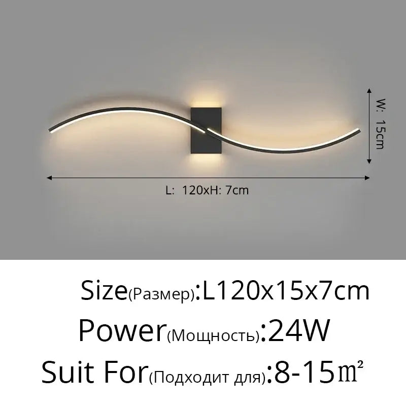 Modern black minimalist led wall lamp with sleek curved arms and square base for living room decorbites led wall lamp