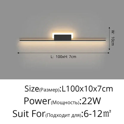 Modern gold curved led wall lamp with sleek black rectangular fixture and warm white light for living room decorbites led wall lamp