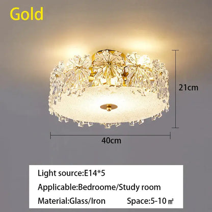 Modern gold decorbites crystal glass maple leaf living room chandelier with gold finish circular design and glass accents