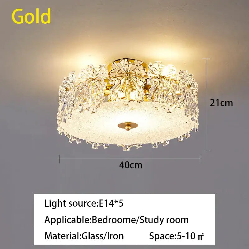 Modern gold decorbites crystal glass maple leaf living room chandelier with gold finish circular design and glass accents