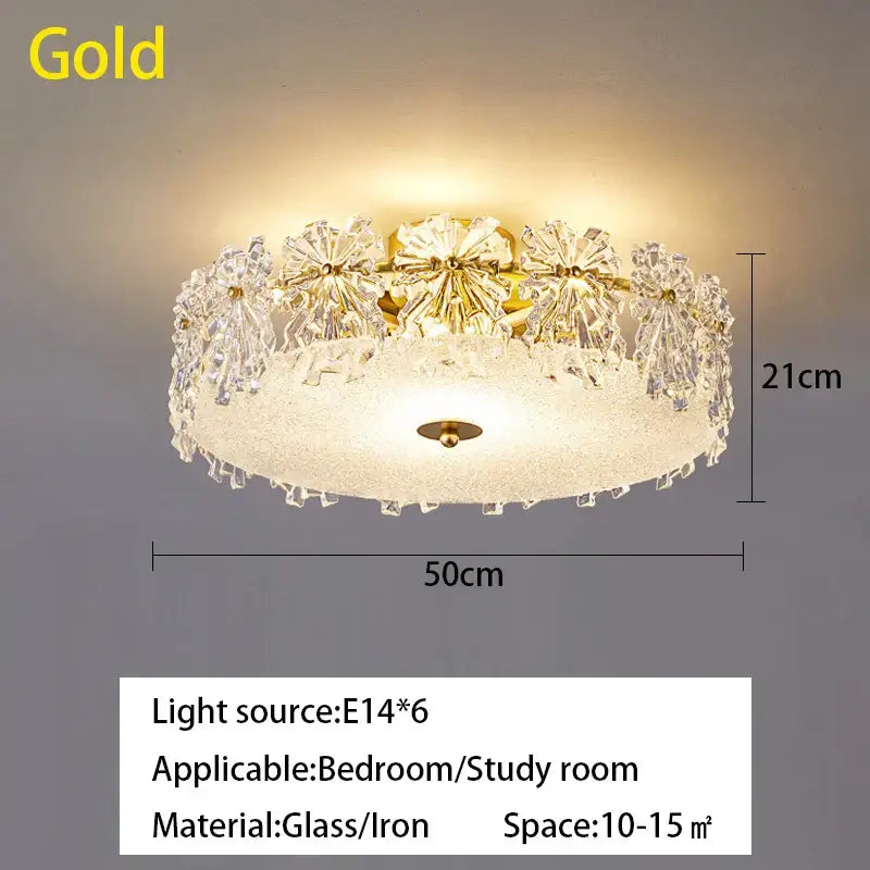 Modern gold decorbites crystal glass maple leaf living room chandelier with gold tone and frosted glass shade
