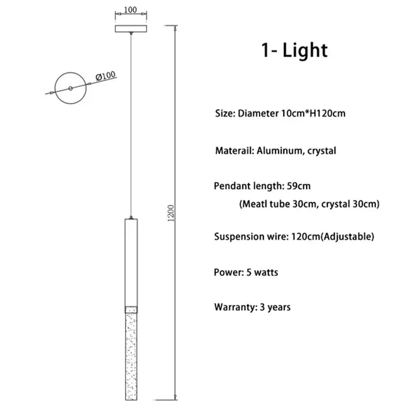 A modern gold decorbites crystal led chandelier with cylindrical aluminum and crystal design for living room lighting