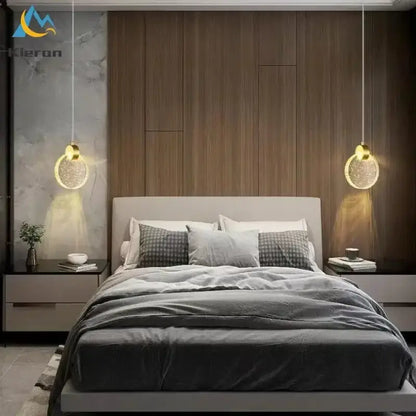 Modern gold decorbites crystal led spherical pendant lights with textured glittering surface for living room chandelier