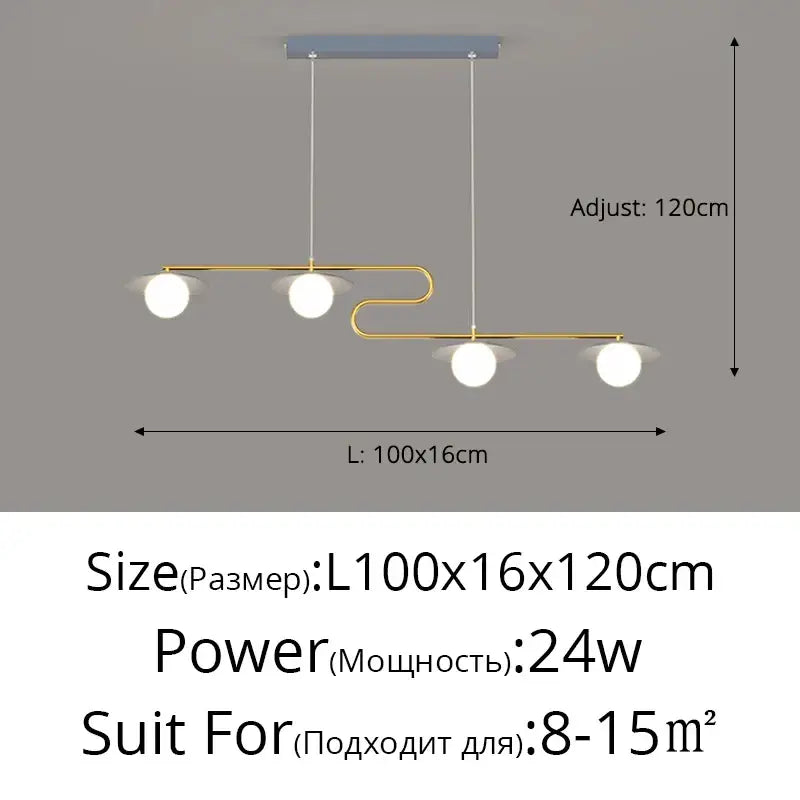 Modern gold dimmable led ceiling chandelier with three white glass bulbs and curved metal frame for dining room decorbites dimmable led