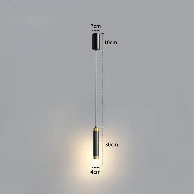 Black and gold double head led pendant lights with a sleek modern design ideal for bedroom lighting