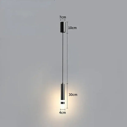 Minimalist black and white double head led pendant lights with sleek metallic finish for modern bedroom lighting