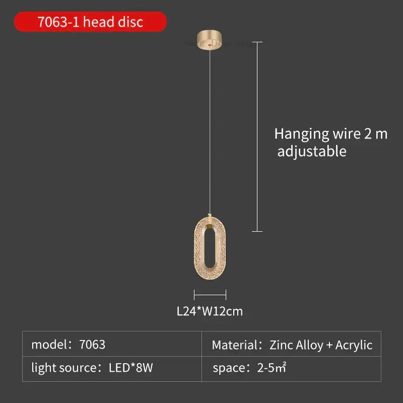 Modern gold duplex crystal chandelier with gold-toned oval pendant light textured zinc alloy and acrylic for villa living room