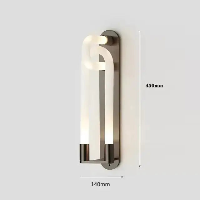 Modern gold elegant wall mounted light with brushed metal frame and frosted glass tubes for decorbites elegant wall decor