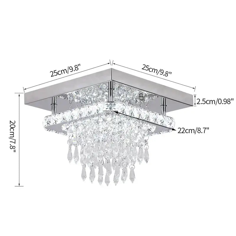 Modern gold five ring decorbites crystal ceiling chandelier with chrome base and cascading clear teardrop crystals