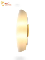 Modern gold frosted glass led wall lamp with gold finish and diffuser ideal as a bedroom led wall lamp