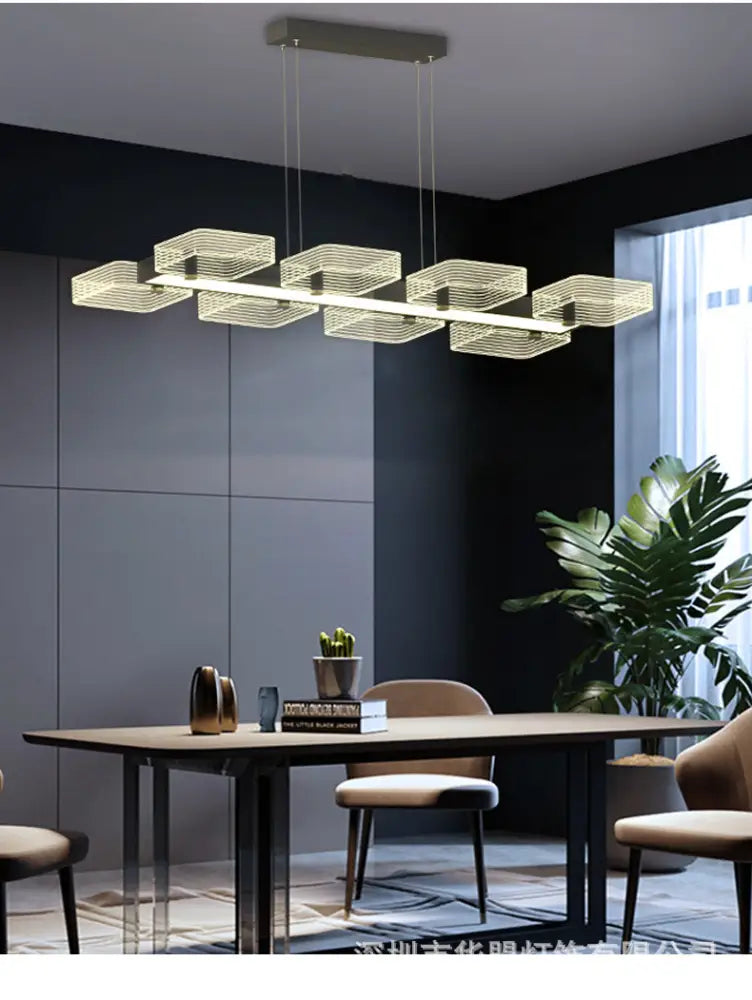 Modern gold geometric cube chandelier with metallic wireframe design fixture width for 110v-120v dining room lighting