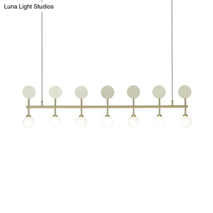 Decorbites modern gold glass ball chandelier ceiling light with brass and frosted clear glass ball island fixture