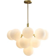 Modern gold glass ball pendant chandelier with frosted glass spheres for dining room decorbites glass ball design