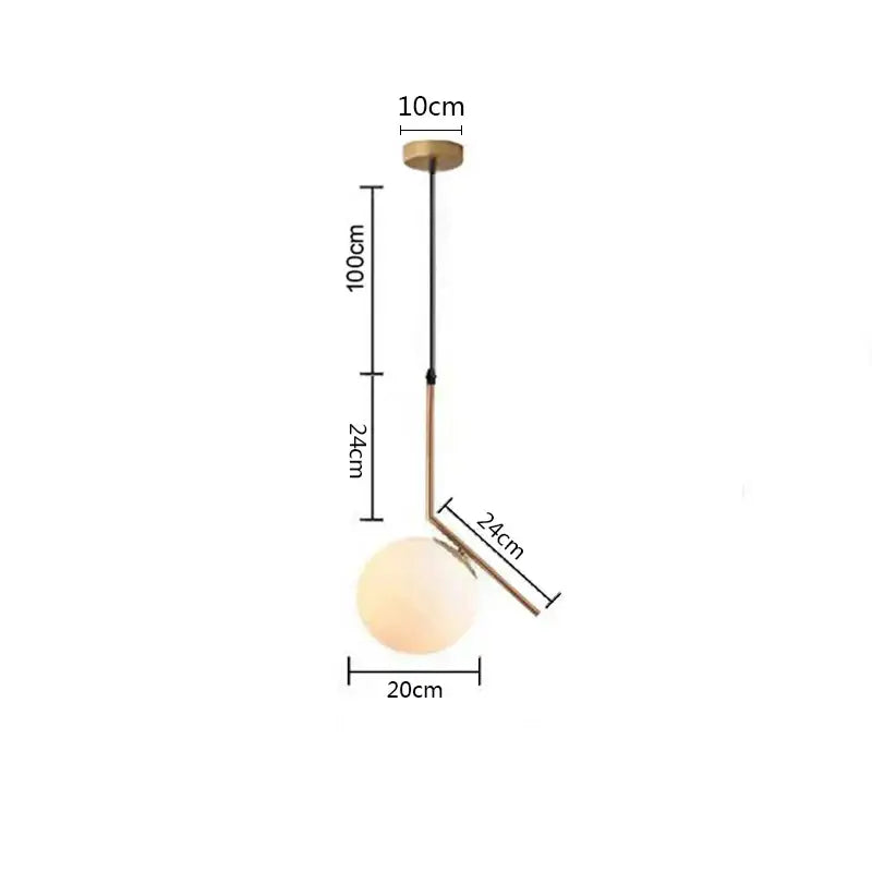 Modern gold glass ball pendant lights with matte gold metal frame and frosted glass globe for dining room decorbites decor