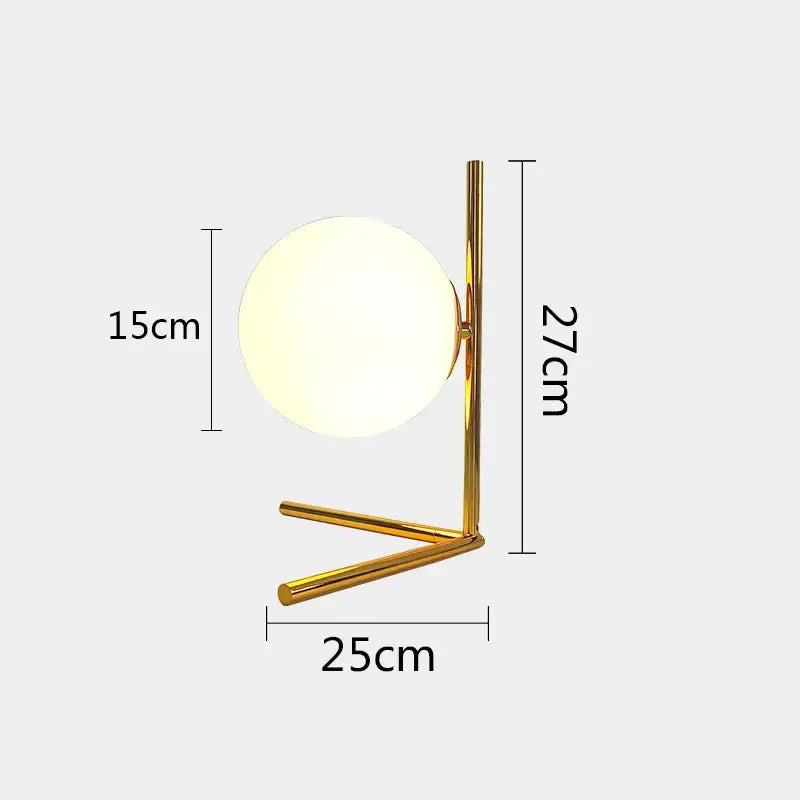 Modern gold glass ball table lamp with frosted globe shade ideal for stylish bedroom decorbites glass ball table lighting