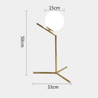 Modern gold glass ball table lamp with brass finish and frosted globe shade for bedroom decorbites glass ball table use