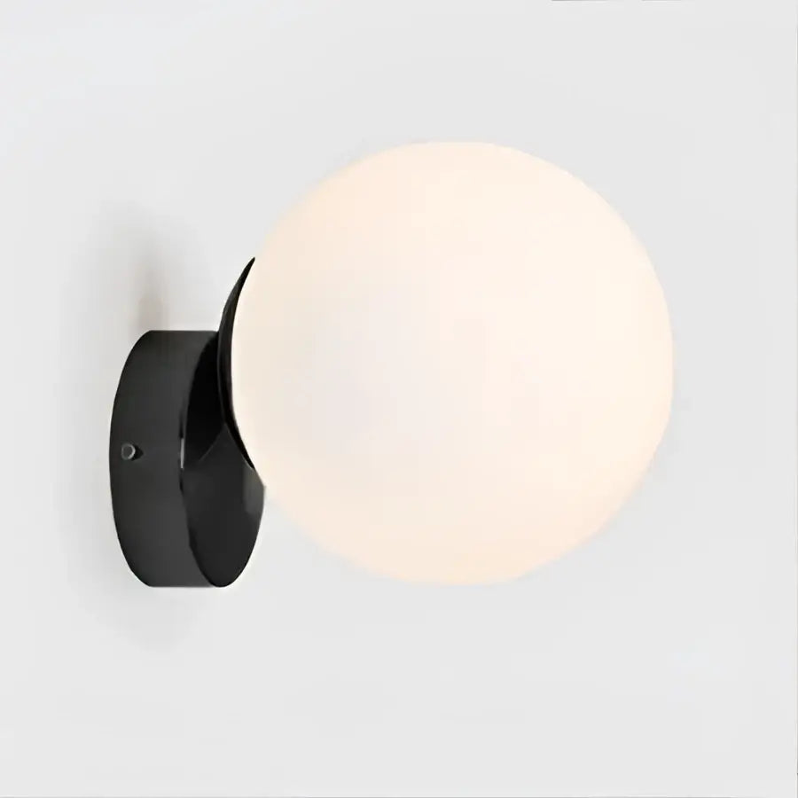 Modern gold glass ball wall lamp with black spherical sconce and frosted globe for bedroom decorbites glass ball wall lamp