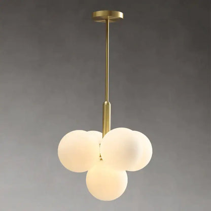 Modern gold glass balls chandelier featuring three frosted glass spheres cluster for dining room decorbites glass balls