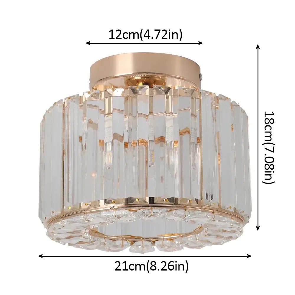 Modern gold glass led chandelier ceiling light with faceted crystal rods for dining room illumination
