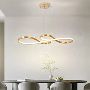Modern gold infinity acrylic led chandelier pendant light featuring sleek design ideal for dining room decorbites acrylic led