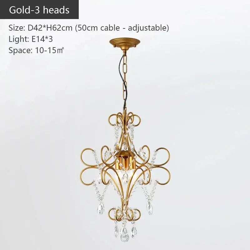 Modern gold iron crystal chandelier with intricate wrought iron design and dangling crystals for luxury dining decorbites iron crystal