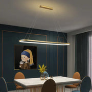 Modern gold iron dining chandelier ceiling lamp with a sleek rectangular LED pendant light for kitchen decorbites iron dining use
