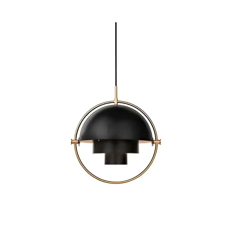 Modern gold layered danish pendant light with black matte finish and circular brass frame for stylish pendant light decorbites danish pendant