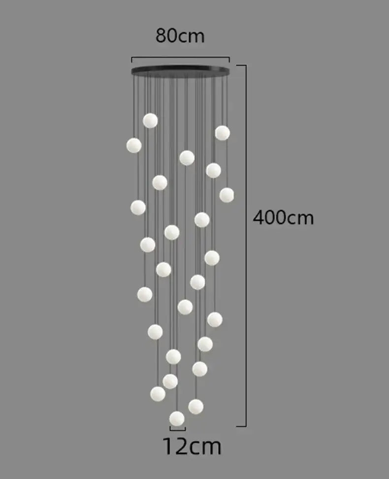Modern gold led ceiling lamp chandelier with 30 white spherical bulbs and black mount for dining room decorbites led ceiling