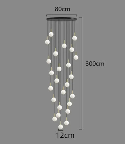 Modern gold led ceiling lamp chandelier with black circular top and white glass globes for dining room decorbites led ceiling