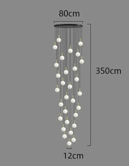 A modern gold led ceiling lamp chandelier with white spherical bulbs and black mount for dining room decorbites led ceiling