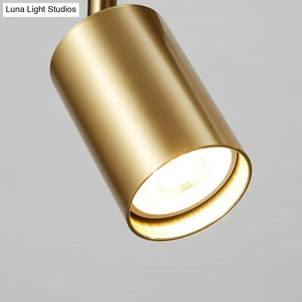 DecorBites™ DecorBites™ Modern Gold LED Flush Ceiling Spotlight with Sleek Tubular Design and Metallic Shade