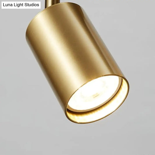 DecorBites™ DecorBites™ Modern Gold LED Flush Ceiling Spotlight with Sleek Tubular Design and Metallic Shade