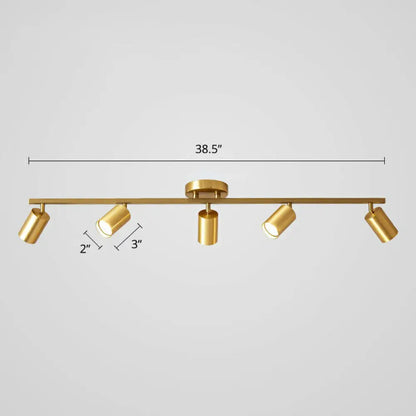 DecorBites™ DecorBites™ Modern Gold LED Flush Ceiling Spotlight with Sleek Tubular Design and Metallic Shade