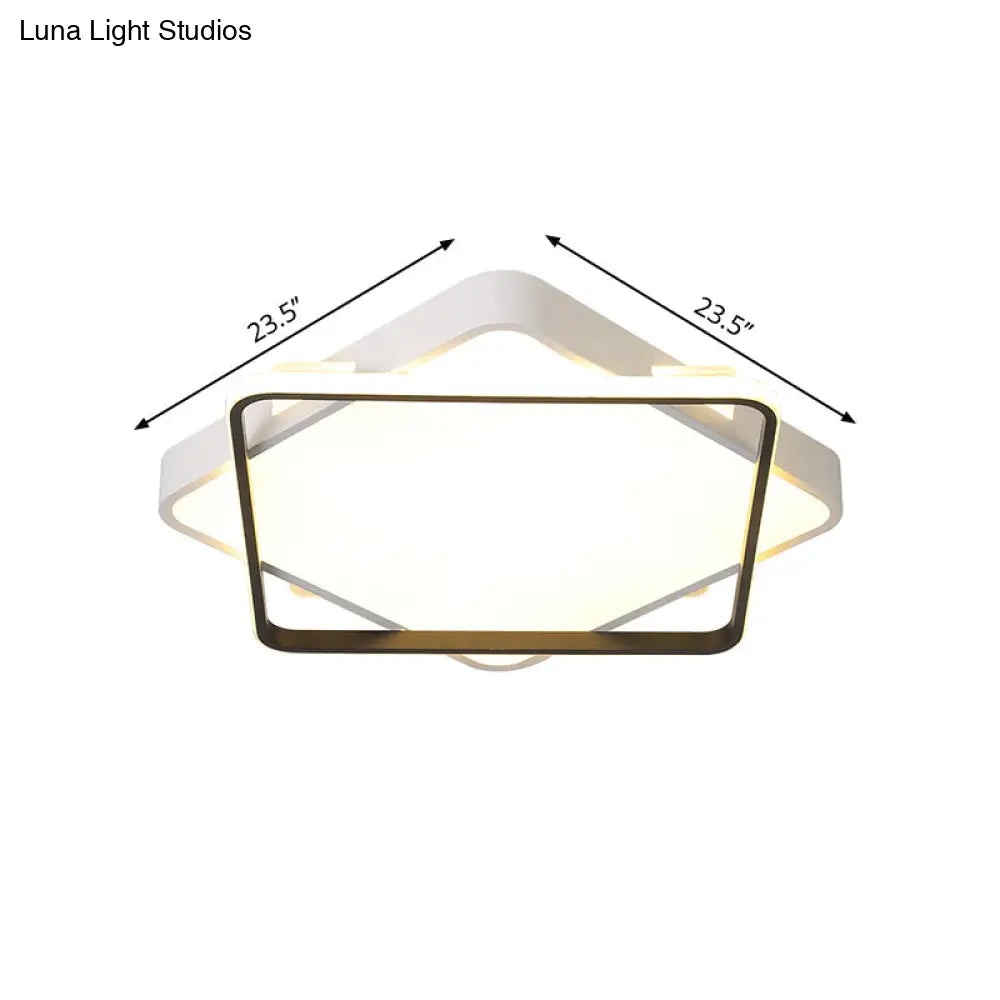 DecorBites™ DecorBites™ Modern Gold LED Flush Mount Ceiling Light Fixture in Warm/White Light - 18"/23.5" Width