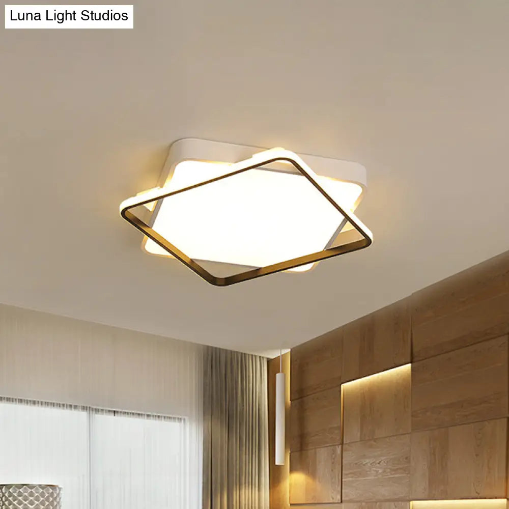 DecorBites™ DecorBites™ Modern Gold LED Flush Mount Ceiling Light Fixture in Warm/White Light - 18"/23.5" Width